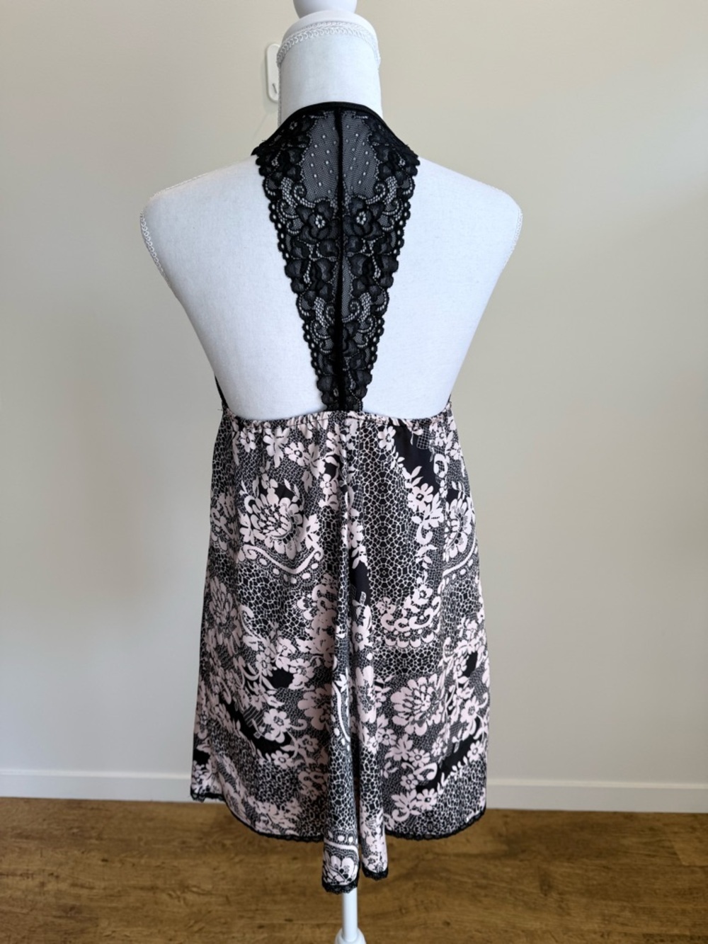 In Bloom by Jonquil Lace Floral Babydoll Chemise  Slip Coquette Girl size Large - Picture 4 of 9